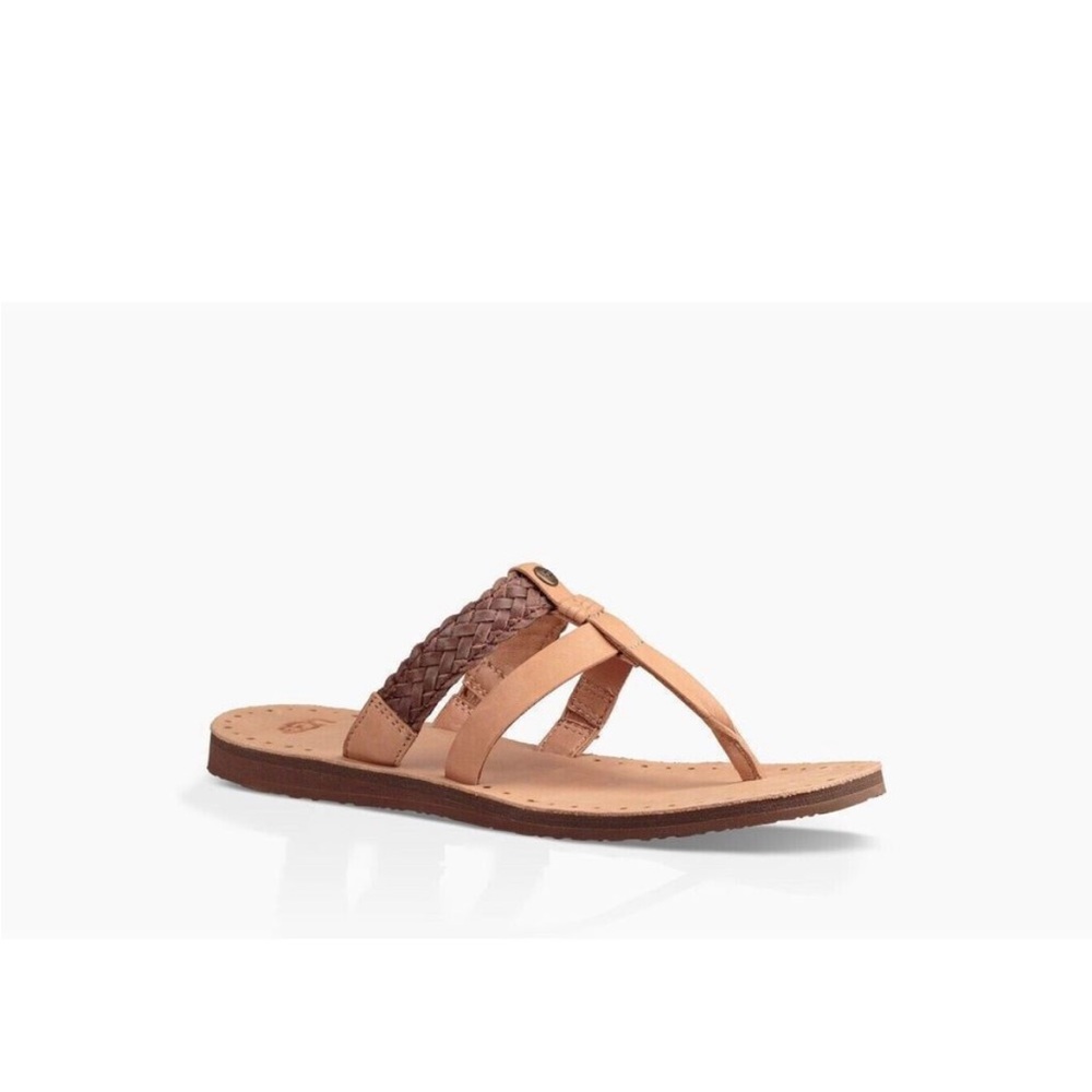 Ugg Leather Audra Sandal Size 9 Tan Brown